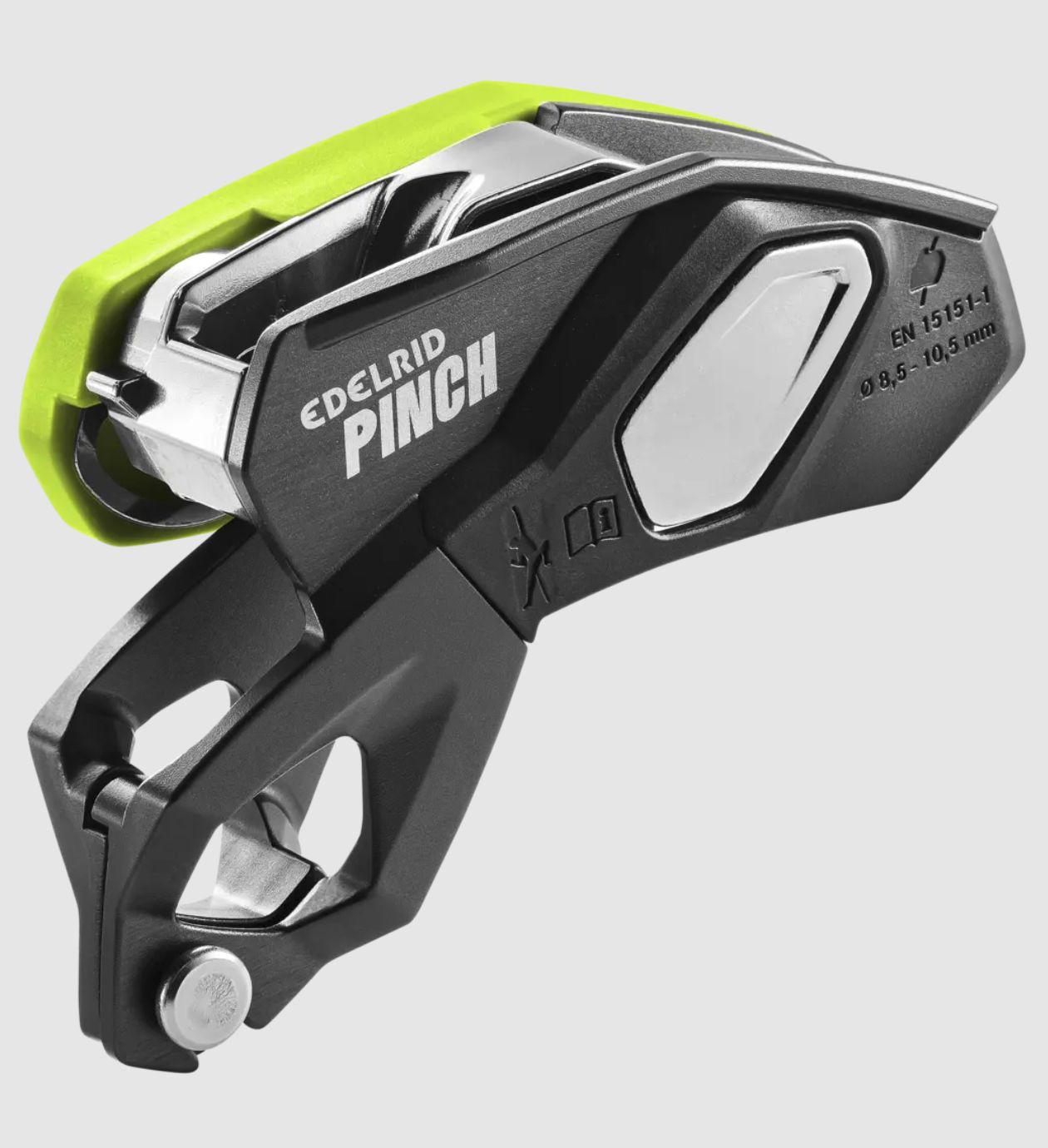 Pinch assisted locking belay device