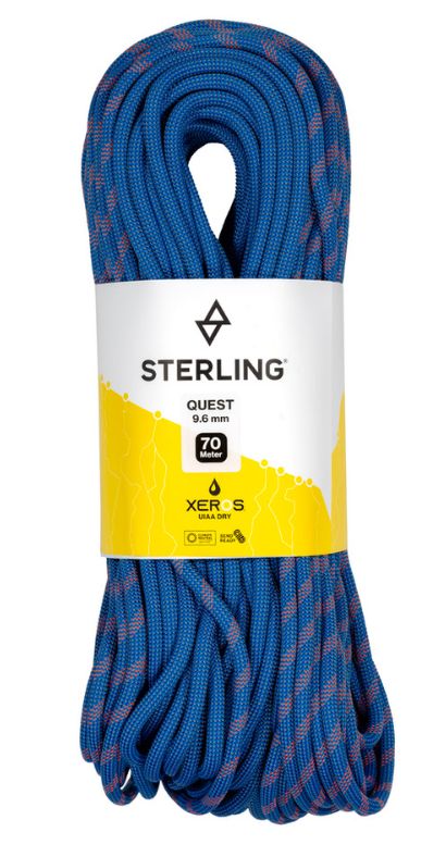Quest 9.6 BiColor XEROS Rope 70m, Color: Blue