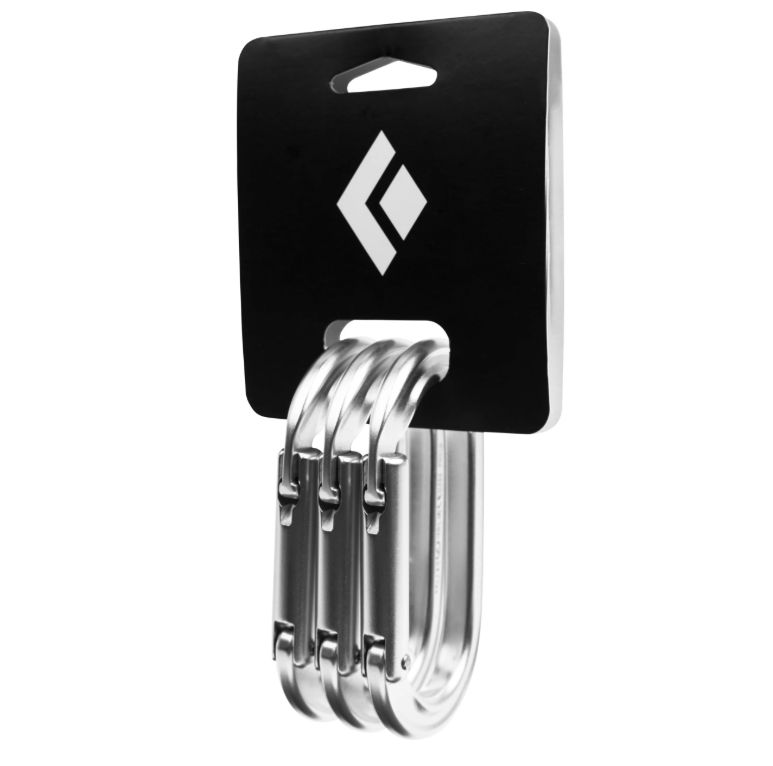 Oval Keylock Carabiner 3 Pack