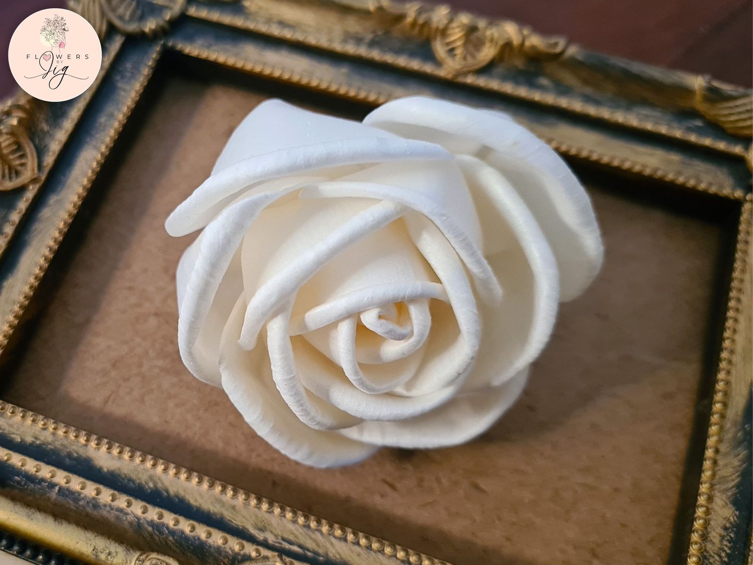 Handmade Sola Wood Rose Flowers - No. 3, 5cm | Treated &amp; Durable | Perfect for DIY Crafts, Floral Arrangements | Eco-Friendly Thai Artisans