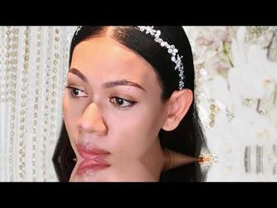 Bridal Headpiece with Pearls, Crystals, and Faux Diamonds | Vintage Style with Satin Ribbon for Weddings, Prom, Gala, and Fashion