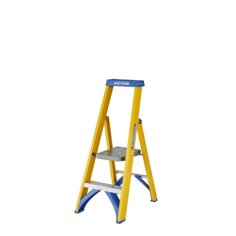Werner Trade Fibreglass Platform Step ladder 2 TREAD