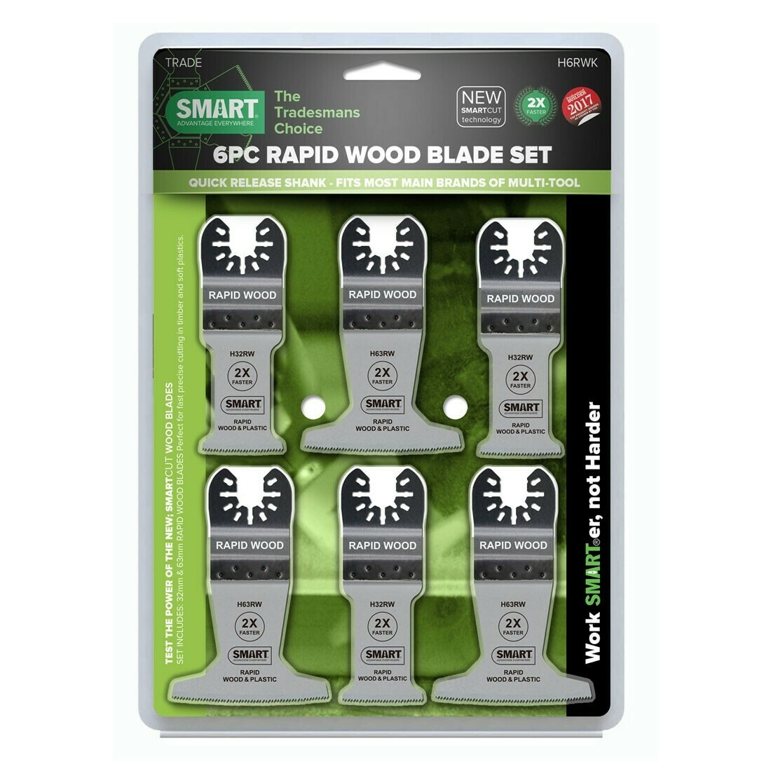 SMART 6 Piece Rapid Wood Blade Kit