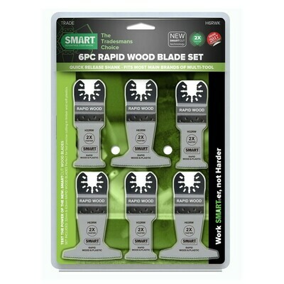 SMART 6 Piece Rapid Wood Blade Kit