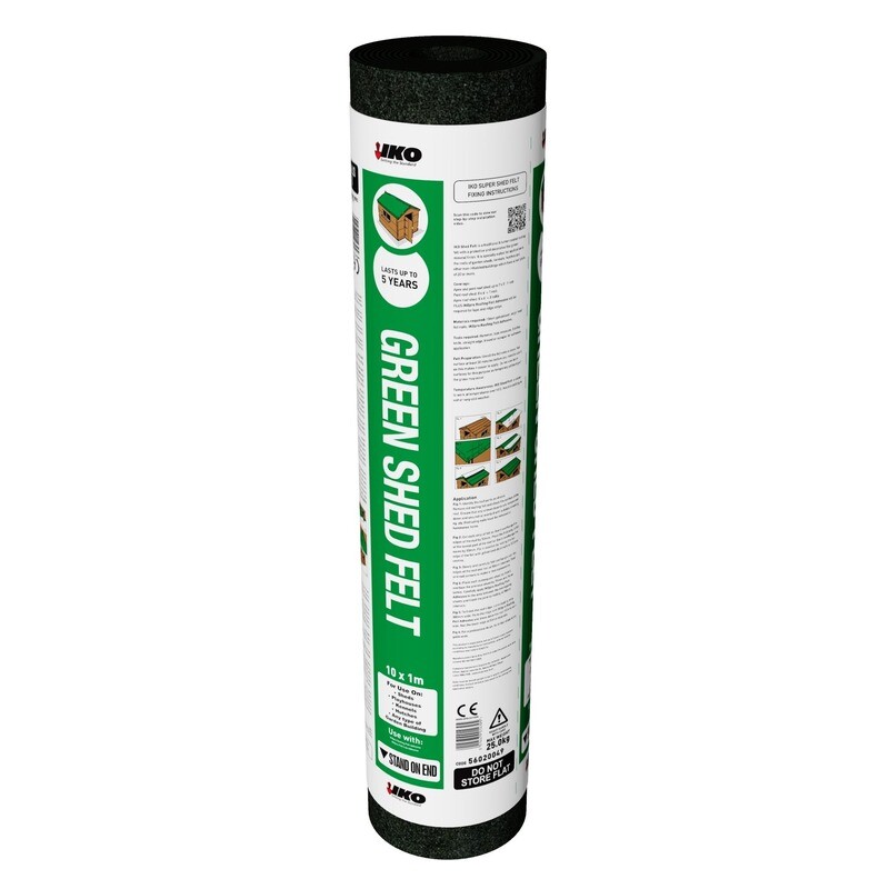 IKO Shed Felt Green 10m x 1m