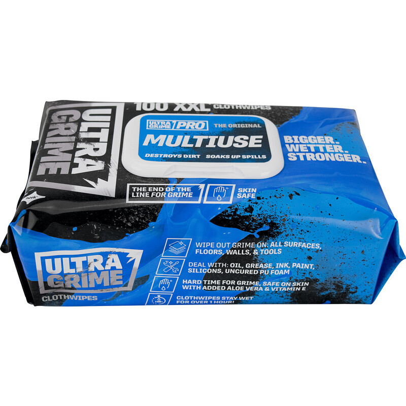 Ultragrime Pro XXL+ Multiuse Cloth Wipes Pack of 100