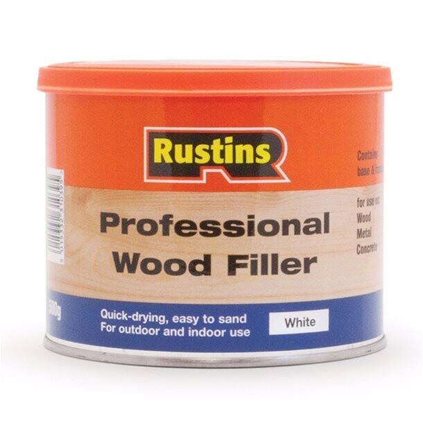 Rustins Professional Wood Filler Natural, Available Sizes: 250g, Shades: White