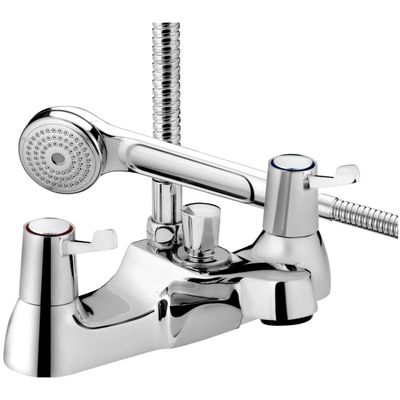 Bristan Value Lever Bath Shower Mixer CP with Ceramic Disc Valves