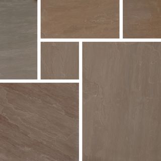 Pavestone Premium Calibrated Natural Stone Contractors Pack Raj Blend 20.7m2