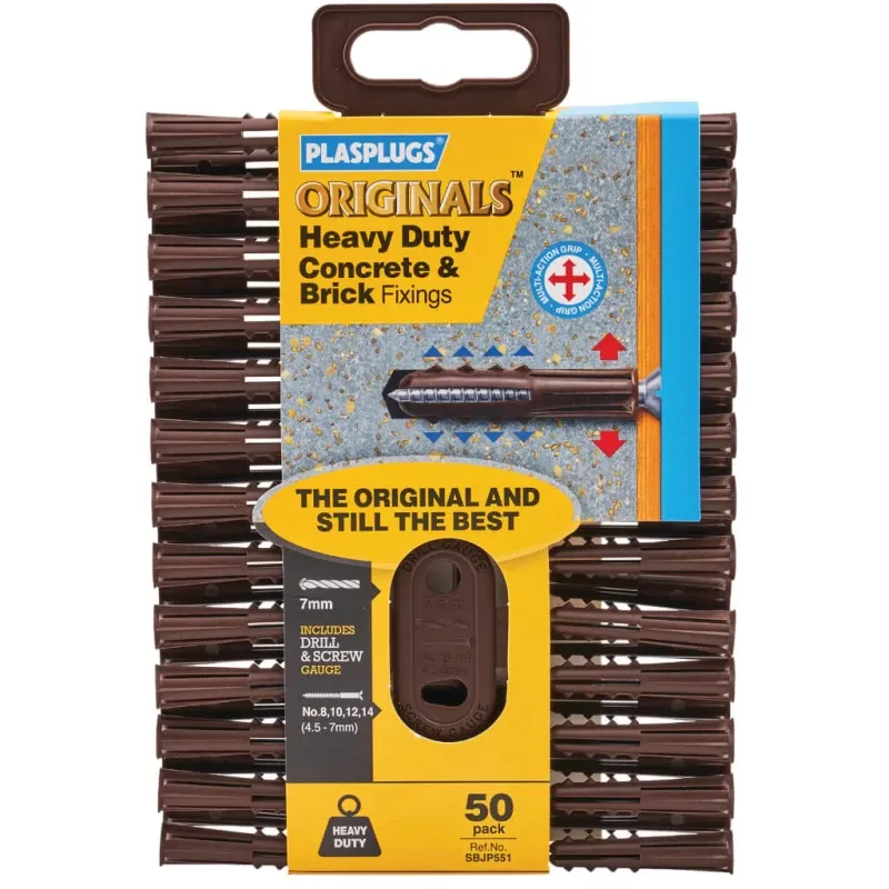 Plasplugs Original Heavy Duty Fixings (50)