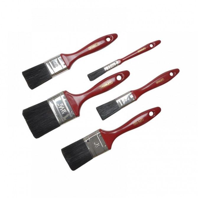 Stanley Decor Paint Brush Set of 5 12 25 37 50 &amp; 62mm