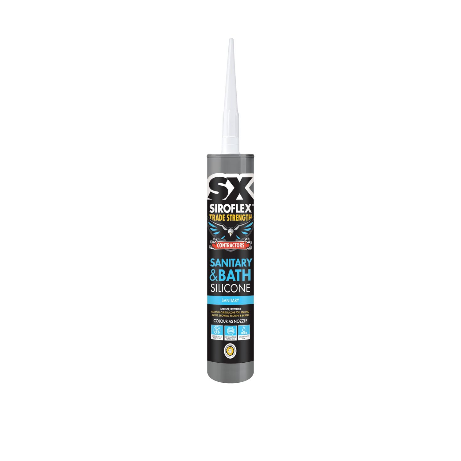 SX Sanitary &amp; Bath Silicone White 290ml