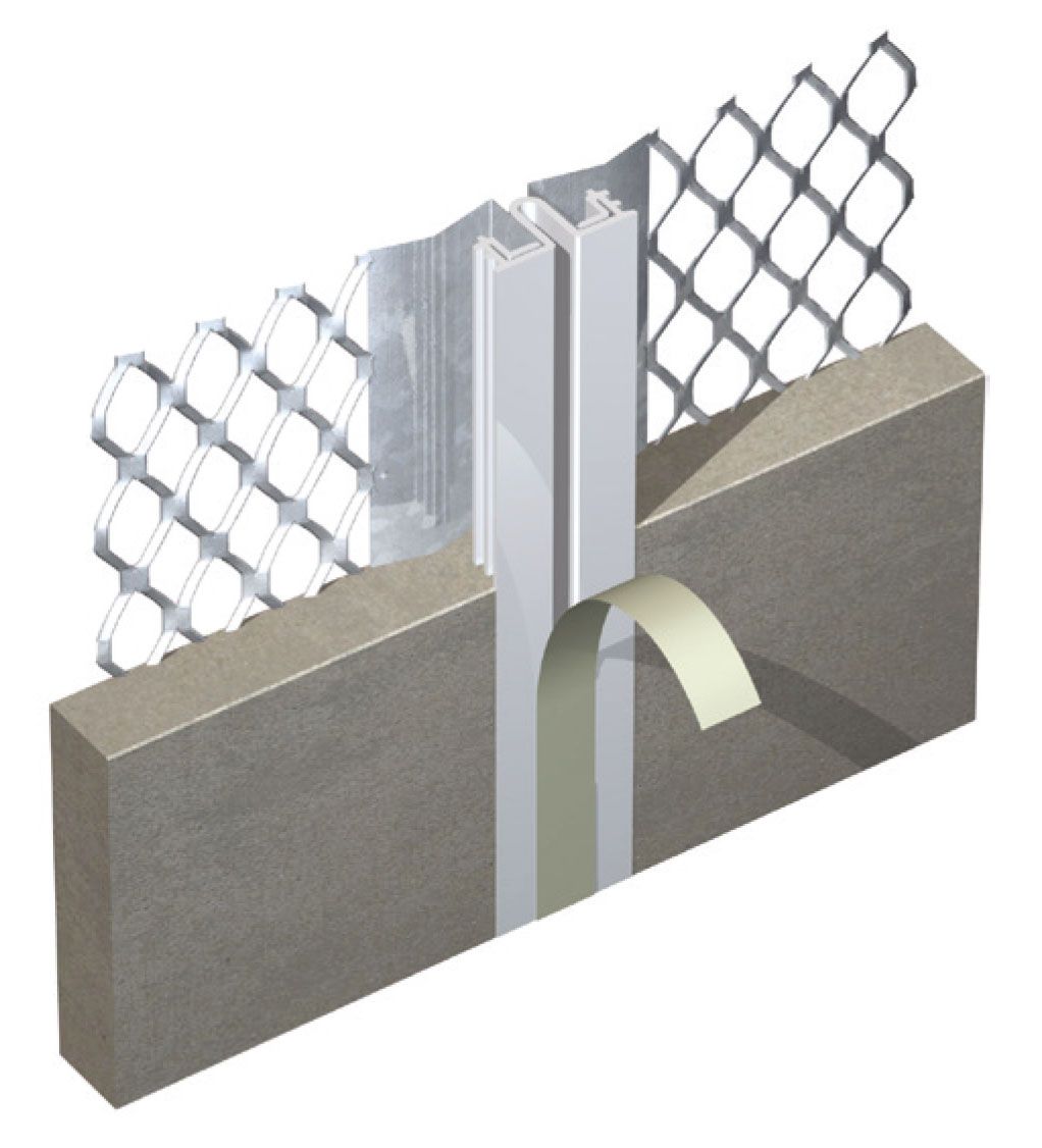 Galvanised Single Piece Plaster Movement Bead 3m x 10mm