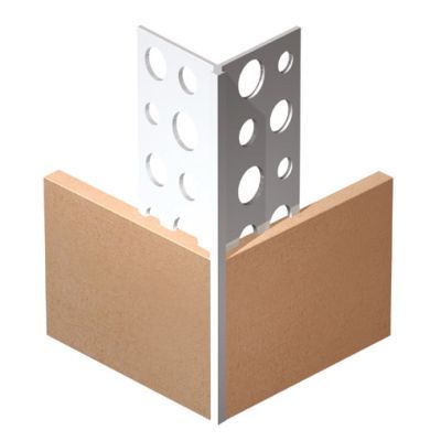Plastic Thin Coat Plaster Angle Bead White 30 x 30mm x 2.5m x 3mm