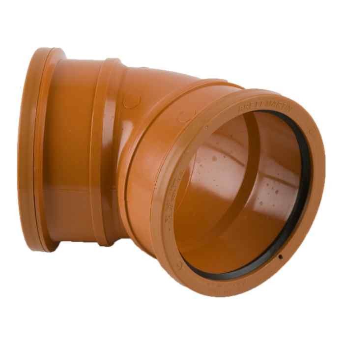 Underground 45° Short Radius Bend Double Socket 110mm B4041