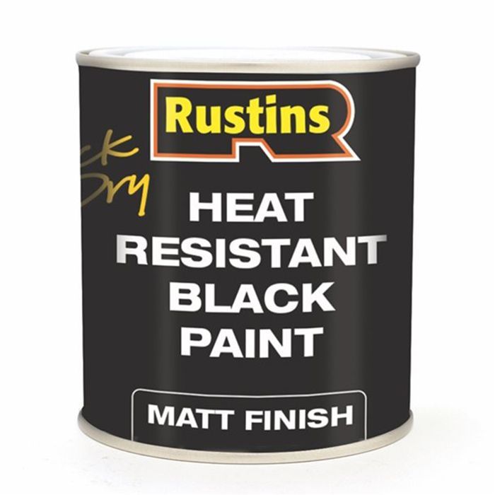 Rustins High Heat Black Paint 500ml