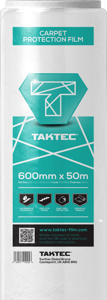 Taktec Carpet Protection Film 50m x 600mm