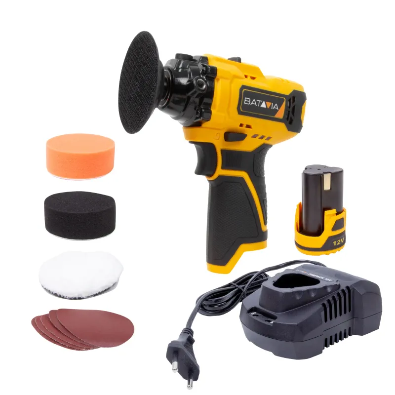 Batavia FIXXPACK 12v Sander/Polisher 75mm, Fast Charger, 2.0Ah Li-ion Battery Kit