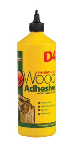 D4 Woodbond 1 Litre Waterproof Wood Adhesive