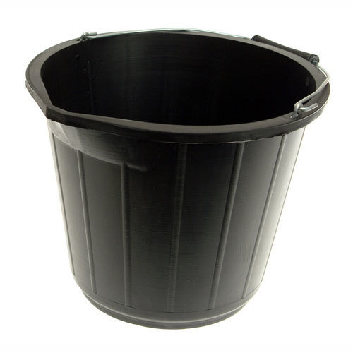 Black Plastic Bucket 3 Gallon