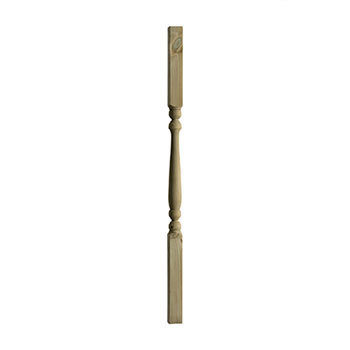 Edwardian Turned Treated Decking Spindle 41 x 41 x 895mm