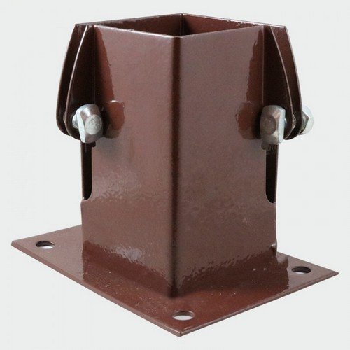 Flush Fit Bolt Down Fence Support 100 x 100mm