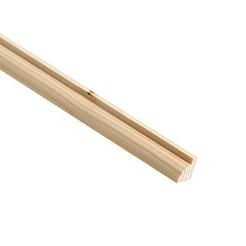 TM499 Pefc Ovolo Glass Bead 12 x 12mm 2.4 Mtr Pine Moulding