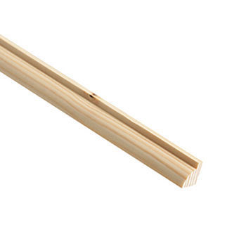 TM500 Pefc Ovolo Glass Bead 15 x 12mm 2.4 Mtr Pine Moulding