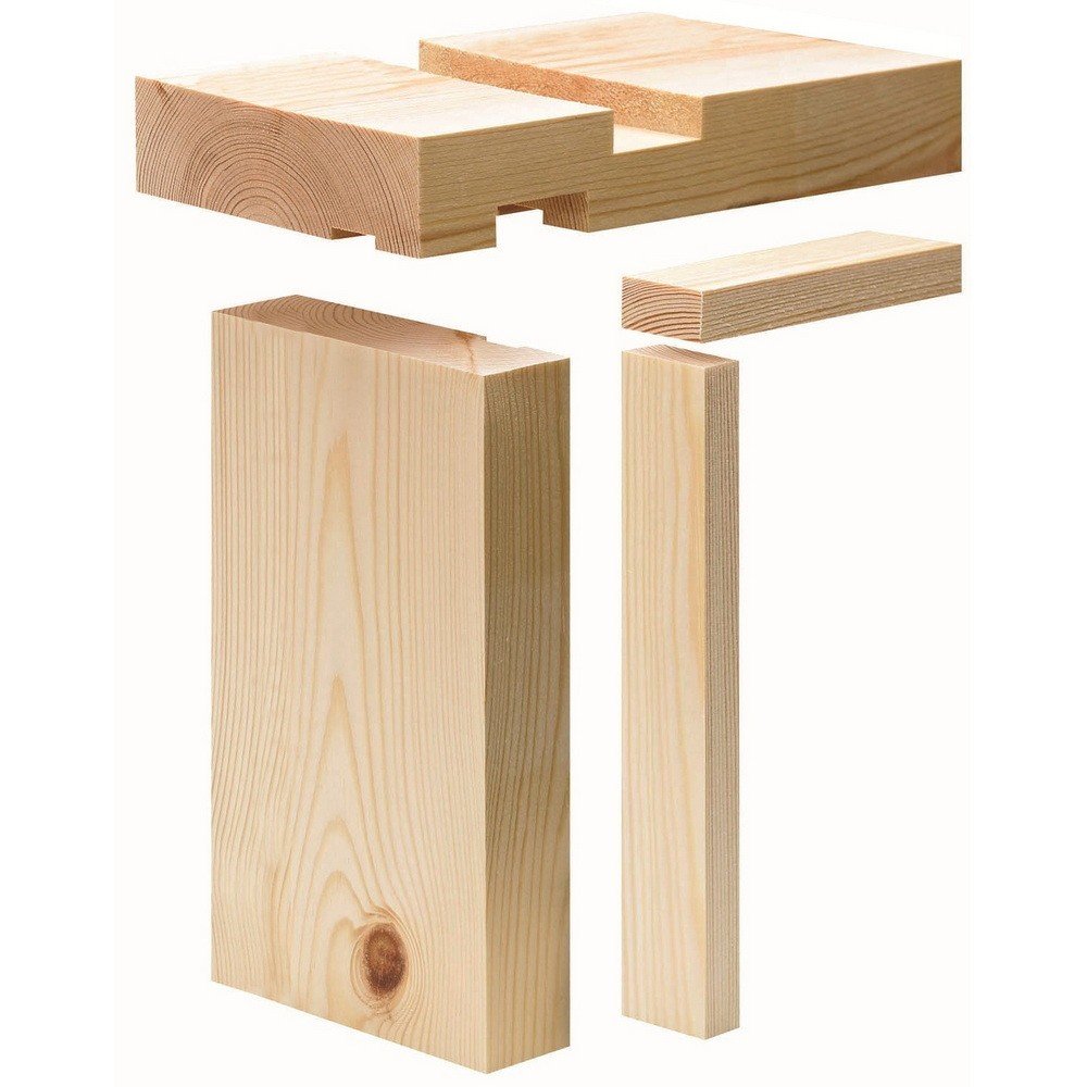 32mm x 138mm Door Lining Set c/w Stops Unprimed Softwood (Finished size 27 x 132 with a 12 x 34 stop)