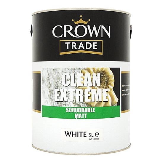 Clean Extreme Scrubbable Matt Emulsion 5 Litre White