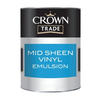 Crown Trade Mid Sheen Emulsion 2.5 Litre Magnolia