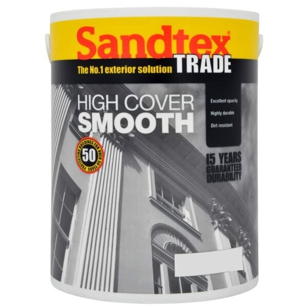 Sandtex High Cover Smooth Masonry Paint 5lt