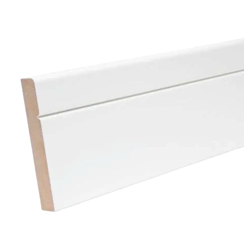 MDF Skirting Rounded One Edge V Grooved 18mm