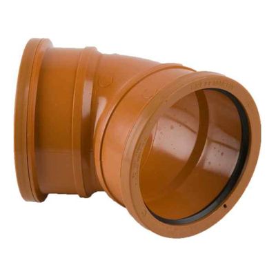 Underground Drain Pipe Double Socket Bend 45° - 110mm - B4041