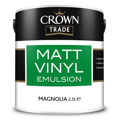 Crown Trade Vinyl Matt Emulsion 2.5 Litre Magnolia