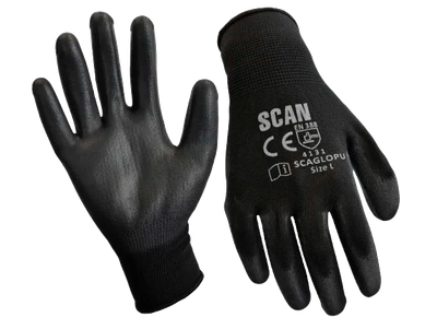 Scan Black PU Coated Gloves