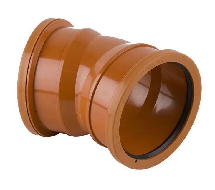 Underground Drain Pipe Double Socket Bend 22.5° - 110mm - B4051