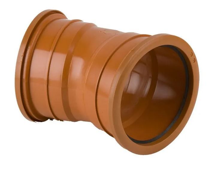 Underground Drain Pipe Double Socket Bend 22.5° - 160mm - B6051