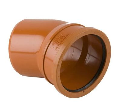 Underground Drain Pipe Single Socket Bend 22.5° - 110mm - B5071