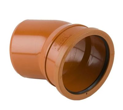 Underground Drain Pipe Single Socket Bend 22.5° ­- 160mm - B7171