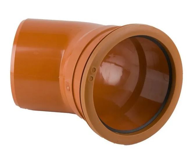 Underground Drain Pipe Single Socket Bend 45° - 160mm - B7061