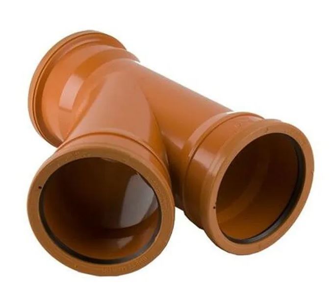 Underground Drain Pipe 45° Triple Socket Branch - 110mm x 110mm - B4091