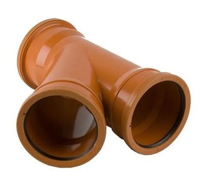Underground Drain Pipe 45° Triple Socket Branch - 110mm x 110mm - B4091