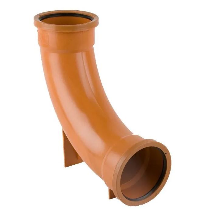 Underground Drain Pipe Double Socket Rest 87.5° Bend - 110mm - B4131