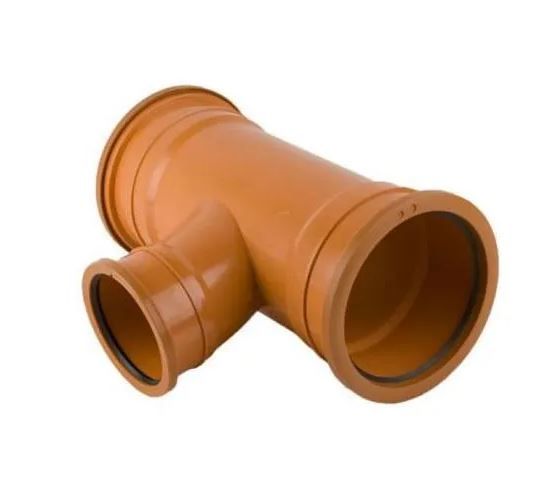 Underground Drain Pipe 87.5° Triple Socket Reducing Branch - 160mm x 110mm - B7092