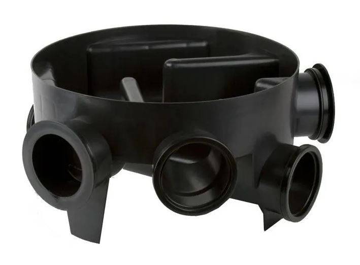 450mm Inspection Chamber with 5 Inlets &amp; 3 Plugs - 110mm - B5494