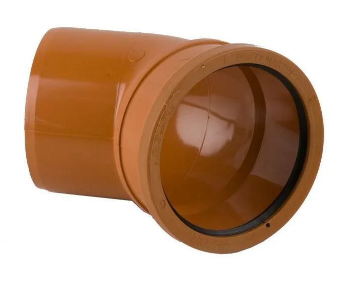 Underground Drain Pipe Single Socket Bend 45° - 110mm - B5061