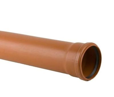 Underground Drain Pipe Single Socket - 110mm x 3000mm - B4403