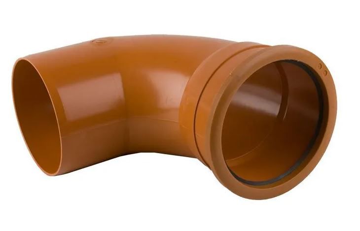 Underground Drain Pipe Single Socket Bend 87.5° - 160mm - B7041