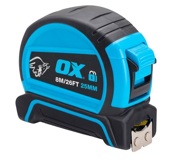 Ox Pro Dual Auto Lock Tape Measure 8m/26ft
